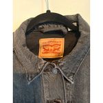 Levi's Trucker Jacket Women's XL Black Gray Denim Coat Vintage Wash Fade Photo 2