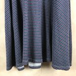 GILLI Blue/Red Houndstooth Tie Sleeve Knit Mini Dress SMALL Blue Photo 2