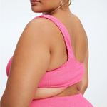 Good American Bright Pink Size 3/4 L/XL Always Fits Shoulder Bikini Top Barbie Photo 2