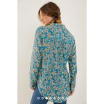 Anthropologie Pilcro Blue Motif Tunic Buttondown Shirt Photo 1