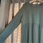 Sonoma  Green Maternity Drapey Empire Waist Long Sleeve Shirt Size Large Photo 6