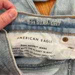 American Eagle  '90s Straight Jean Light Wash Ripped Rips High Waisted High Rise Photo 6