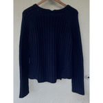 Marc by Marc Jacobs Navy Ribbed Chunky Knit Wool Pullover Sweater Thick Classic Photo 2