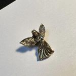 Angel Signed Camco Brooch Tack Pin Gold Tone Photo 1