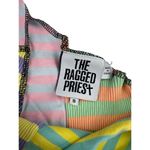 The Ragged Priest  - Patchwork Stripes One Shoulder Top & Pants in Green & Purple Photo 4