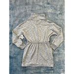 Zella NWT!  Peaceful Funnel Neck Tie Waist Sweatshirt Grey Light Heather Small Photo 1