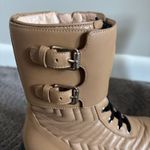 Gucci  Frances GG Combat Boots Lug Sole Matelasse Quilted Leather Tan Size EU 37 Photo 14