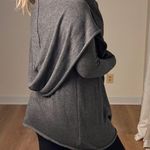 Anthropologie Pins and Needles Oversized Hooded Waterfall Cardigan S Gray Photo 1