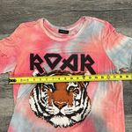 Evereve Zutter ROAR tiger tie-dye tshirt tee pink stretch and soft - small Photo 4