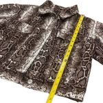 Topshop  Moto Snake Print Cropped Denim Jacket Motorcycle Riding Chick Size 6 Photo 10
