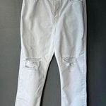Free People size 29 White Distressed Boyfriend Jeans Photo 0