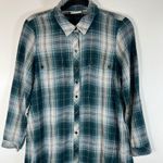 J.Jill Plaid Long Sleeve Button Front Maxi Shirt Dress Women's Photo 2