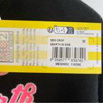 MC2 St Barth Wool Cashmere Blend Knit Hooded Crop Sweater Hot Pink Spell Out Black Size M Photo 2