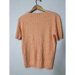 Brooks Brothers  346 Short Sleeve Silk Cashmere Cable Knit Sweater Womens Medium Photo 2