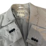 Reiss Monochrome Minimalist Blazer Women Size L One Button Suit Jacket Office Photo 4