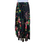 CAbi  Drama Floral Wrap Tie Skirt Floral Medium Boho Flowy Stretch Midi Photo 2