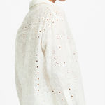 Madewell | NWT Embroidered Oversized Button-Up Shirt in White | Sz S Photo 0