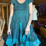 Sexy Teal Blue Midi Dress NWOT Photo 0