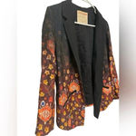 Cartonnier Telluride Ombre brown and orange floral open front jacket Photo 1