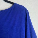 Chico's Size 3 XL The Ultimate Tee Royal Blue Pocket Shirt Casual Short Sleeve Photo 2