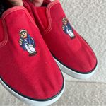 Ralph Lauren Polo  Women’s Harbour II Bear‎ Red Canvas Shoes Women's Size 5 Photo 11
