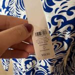 Chico's Chico’s Scrolls Henley Side Slit Tunic Top in Intense Azul Blue NEW 0/ SMALL Photo 9