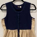 Anthropologie MOTH Darcy Peplum Navy Knit Sleeveless Vest Photo 4