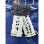 Free People We the Blouse Small Blue Floral Off the Shoulder Bell Sleeves Hippie Photo 6