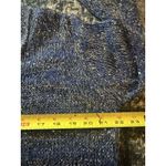 Anthropologie ShuShu Cardigan Sweater Blue/Gold Shimmer Lace Back Angora Large Blue Photo 6