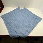 Soft Surroundings  Women's Blue Sweater‎ Poncho Popover One Size Cable Knit NEW Photo 8