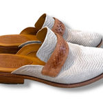Kork-Ease  Leather Mable Mules Women’s Size 7 Tan‎ White Slip On Casual Photo 0