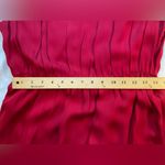 Alice + Olivia , Red Silk +Black Leather above knee/ mini dress, Cocktail, SZ LRG Photo 11