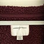 American Eagle Burgunday Sherpa Cardigan With Hood Size XS Photo 2