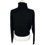 Nasty Gal Black Turn On Turtleneck Cropped Sweater Size L NWT Photo 3