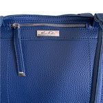 Marc Fisher pebbled faux leather blue tote bag Photo 9