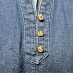 Loft Dark Blue Collared Denim Mini Dress Photo 4