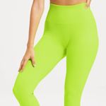 Good American  SEAMLESS CHUNKY RIB LEGGING LIME GREEN NWT 1/2 Photo 0