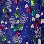 Moonlight Vintage Silk Beaded Evening Women’s Jacket Floral XL Photo 11