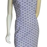 ALYX LIMITED | women’s Above The Knee Blue White Print Geometric Dress | Size 4 Photo 0