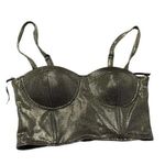 Charlotte Russe Women’s size M Metallic Cropped Bustier Top Photo 0