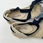 Soludos  Denim Patch Espadrilles Flats size 8 Blue Tie Photo 4