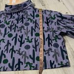 Pearl By Lela Rose Cactus Cotton Full Sleeve Shirt Size Medium NWT Purple Photo 8