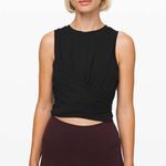 Lululemon Time to Restore Black Tie Front Wrap Tank Top Sleeveless Photo 0