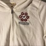 Hollister Cream Off White Long Sleeve Hooded Full Zip Sweatshirt Jacket Women SM Photo 2