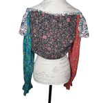 Bonjour Vintage 90’s Floral Off-Shoulder Patchwork Cropped Floral Women's Top M Photo 3