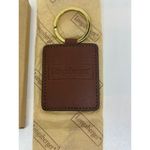 Longaberger Brown Leather Keychain With Gold Photo 2