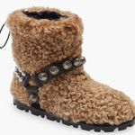 Miu Miu Genuine Shearling Studded Booties Après Ski Winter Boots EU 36 US 6 fur Photo 0