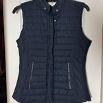 Entro Puffer Quilted Navy Zip Up Vest Sz S Preppy Fall Layering Old Money Padded Photo 0