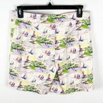 ISLAND REPUBLIC Cotton Blend Sailboat Print Skort, Size 8 Photo 1