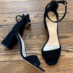 Vince Camuto NWOT Black Block Heel suede Sandals, 6.5/37 Photo 0